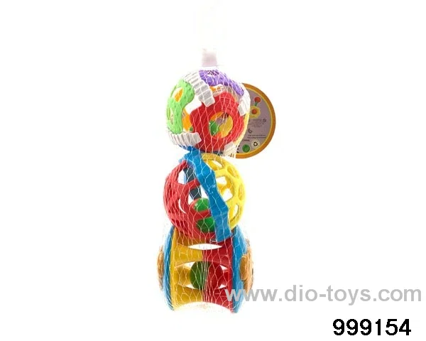 Double-headed Bear + Double-faced soft Rubber Ball + six-color Ball (mesh bag)