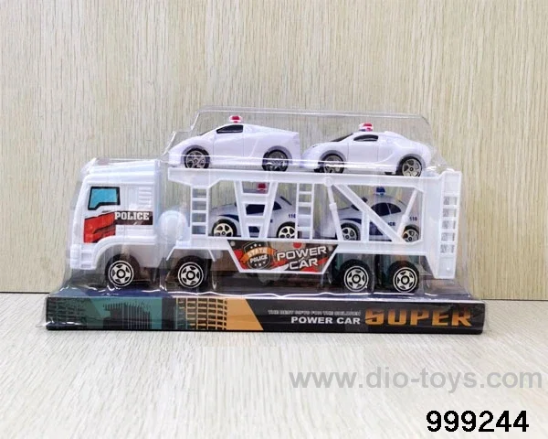Inertia tractor police car (with 4 scooters)
