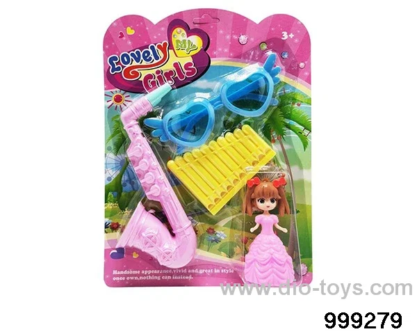 Shax+harmonica+glasses+princess in Blister card