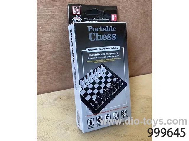 foldable magnetic chess in color box