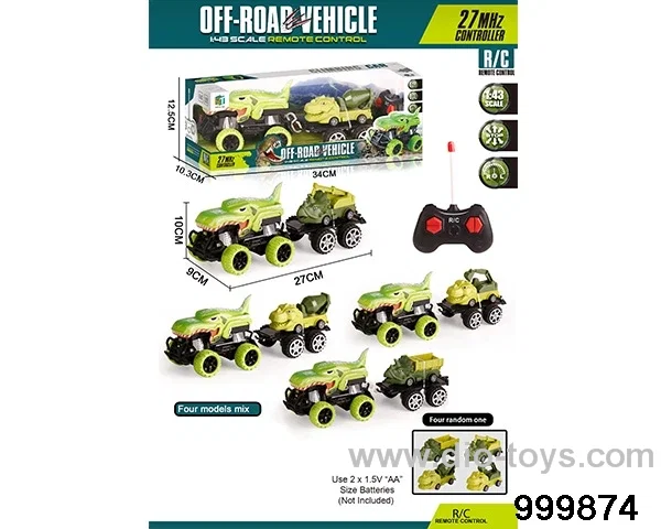 1:44 Dinosaur RC car (without power) in window box