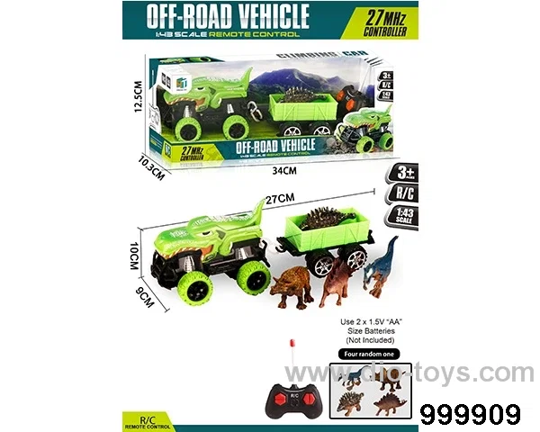 Dinosaur RC car in window box
