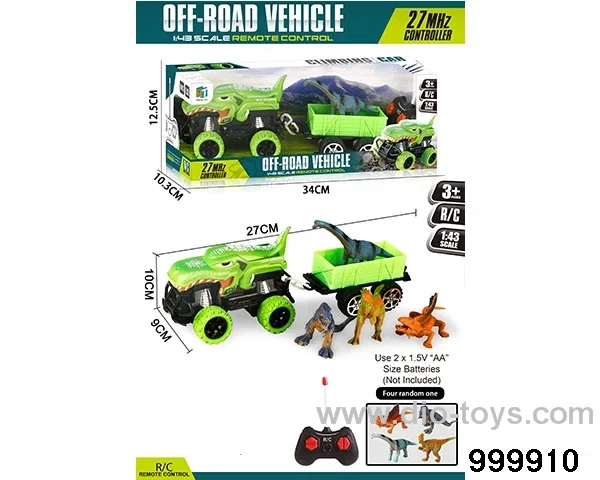 Dinosaur RC car in window box