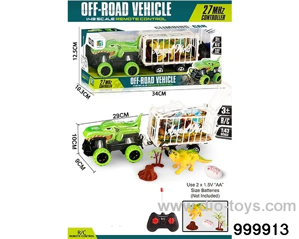 Dinosaur RC car in window box